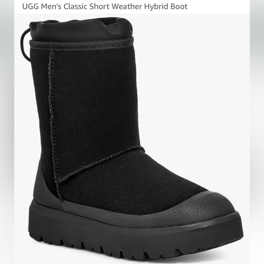 Ugg Classic Dhort Weather Hybrid Black Men snow boots.Waterproof